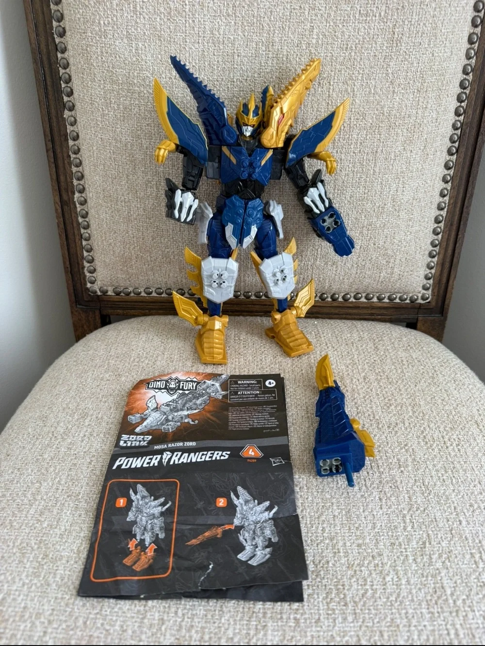 Power Rangers Dino Mosa Razor Zord morphing Dino Robot with instruction manual